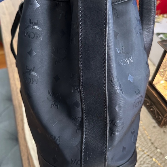 Vintage MCM Black Canvas/Leather Bucket Bag - Picture 8 of 16